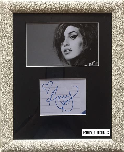 Amy Winehouse Autograph For You To Own Presley Collectibles