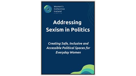 Wci Limerick New Report Addressing Sexism In Politics Creating Safe Inclusive And