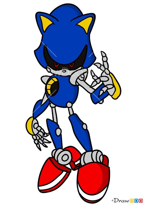 How To Draw Metal Sonik Sonic The Hedgehog