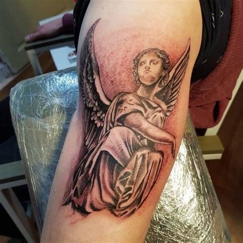Crying Angel Tattoo Shoulder