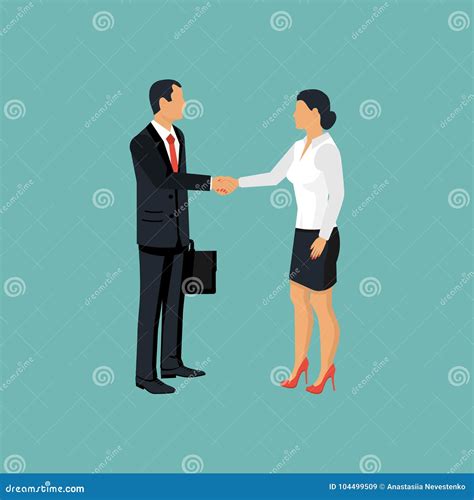 handshake men and women stock vector illustration of male 104499509