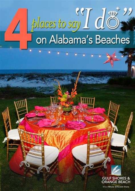 Make plans so when the next morning arrives you can begin your day with breakfast in bed along with anything you need to get prepped for your. Four Places to Say "I Do" on Alabama's Beaches | Orange ...