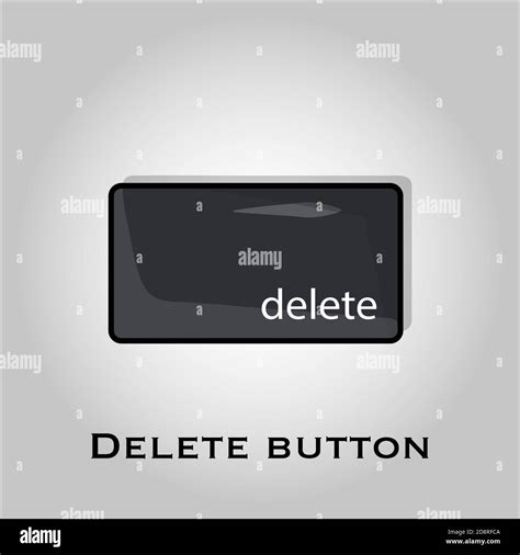 Delete Button Flat Icon Vector Isolated Objects Vector Illustration