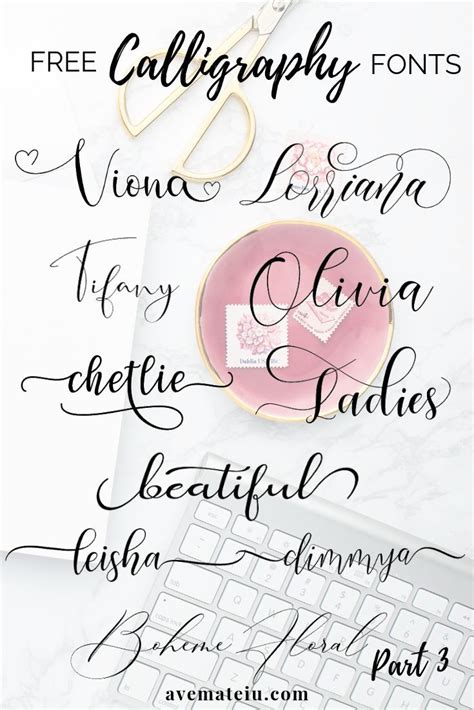 55 Awesome Calligraphy Alphabet Fonts Free Download Insectza