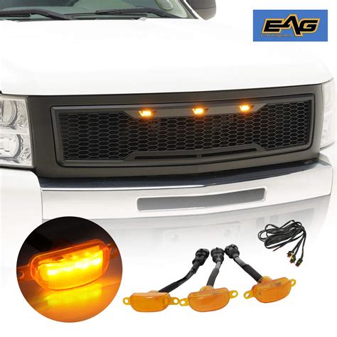 Front Grille Upgrade For Silverado 2007 2013 Led Grill With Amber Led