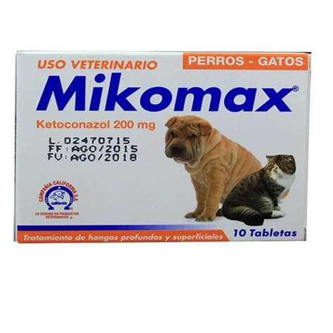 Medicamento Para Perros Y Gatos Mikomax X 200 Mg X 10 Tabs Carulla