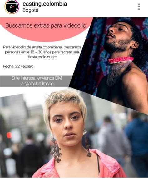 Casting En Bogota Se Buscan Extras Para Videoclip De Artista Colombiana Personas Entre 18