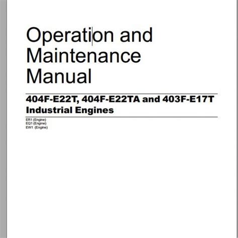 Perkins Engine 854e E34ta 854f E34t Operation And Maintenance Manual