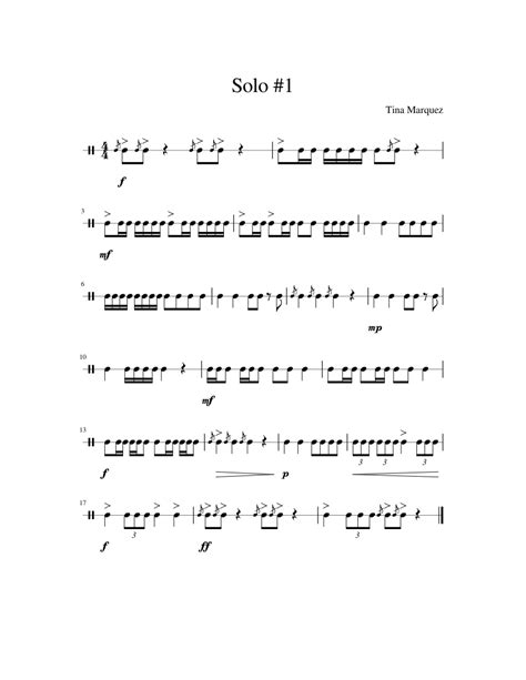 Solo 1 Sheet Music For Snare Drum Solo