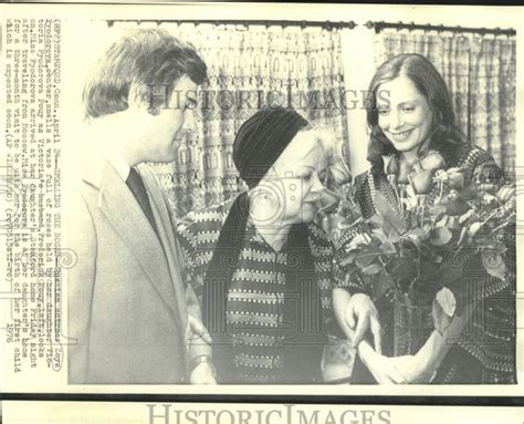 1976 Russian Actress Zoya Fyodorova Smells Roses Held By Daughter