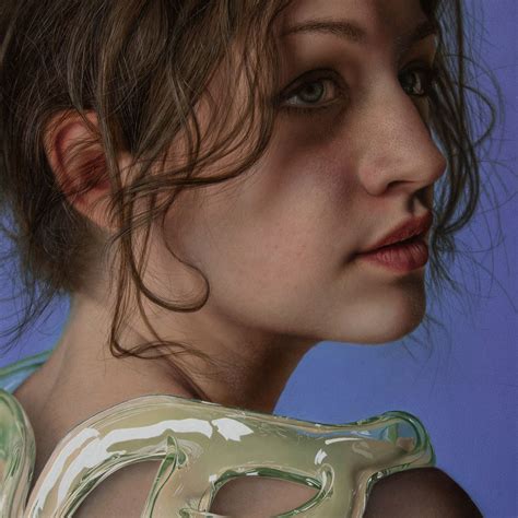 Painter Virtual Reality Portrait Female Body Art Hyper Realistic