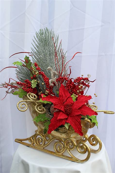 See more ideas about christmas, christmas sleigh, christmas decorations. Sleigh, Sleigh Centerpiece, Holiday Sleigh, Holiday Decor ...