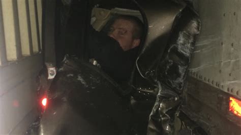 Man Survives Pile Up That Crushed His Truck