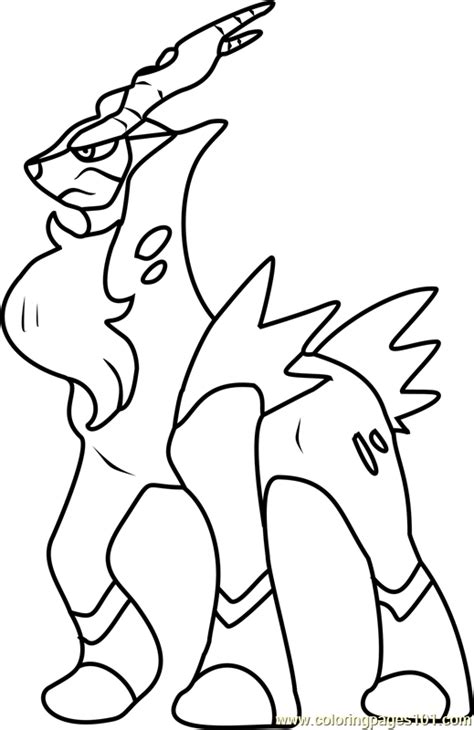 This cute little pokémon is water type and is seen right from the beginning of the pokémon days. Cobalion Pokemon printable coloring page for kids and adults