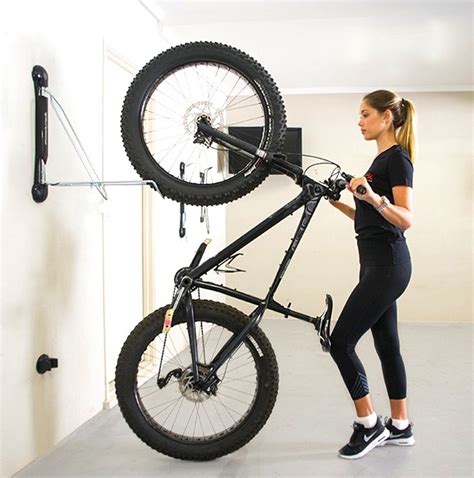 Fat Tire Bike Wall Rack Swivel Vertical Storage Mount