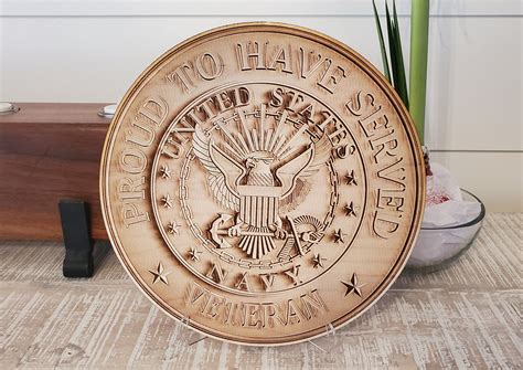 Military Veteran Plaques 10 Laser Engraved 3d Etsy