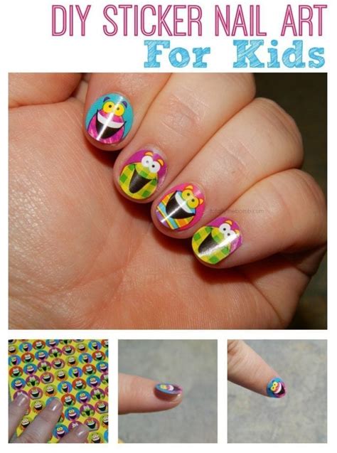 Diy Silly Sticker Nail Art For Kids