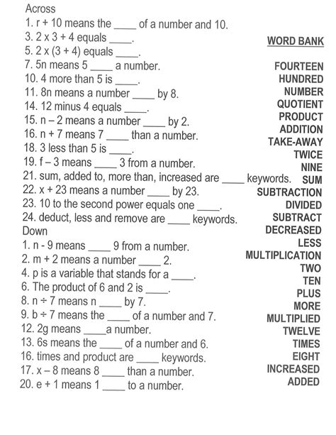 Download revision notes for cbse class 7 algebraic expressions available in pdf made by class 7 teachers as per 2021 class 7 syllabus, also get free short notes, brief there were times when grade 7 students read the entire page blankly without even understanding a single word, but if you make. Mrs. White's 6th Grade Math Blog: TRANSLATING ALGEBRAIC ...