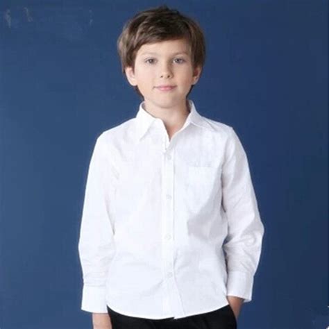 New Style Boy Shirt White Baby Boys Clothes Dress Shirt Long Sleeve Top