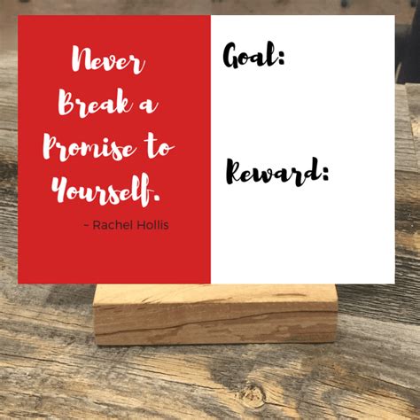 Goal Board Rachel Hollis Quote Never Break Promise
