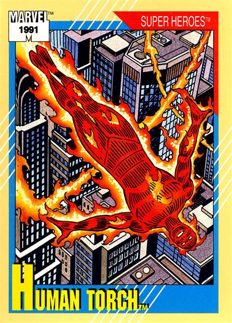 Marvel Universe Series 2 10 Human Torch 1991 Superhero Comic