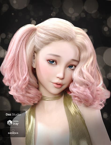 Curly Sue Hair For Genesis 8 And 81 Females Daz 3d