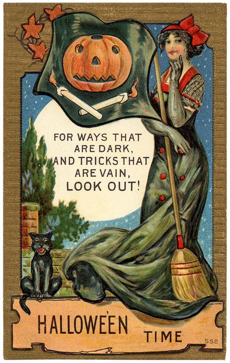 Vintage Halloween Postcard Image The Graphics Fairy