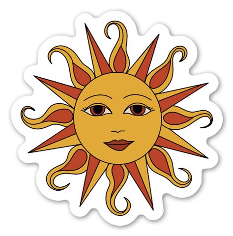 Buy Sun Die Cut Stickers Stickerapp