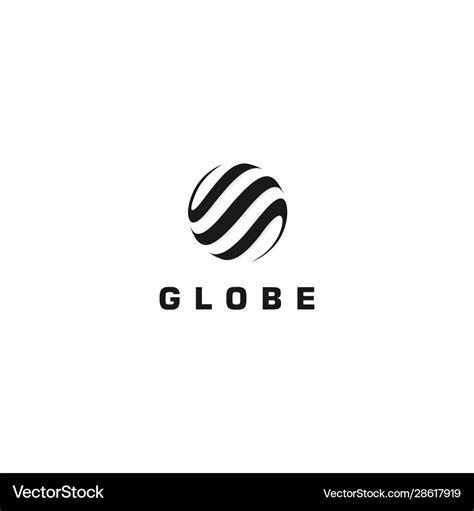 Abstract Globe Logo Design Template Idea Vector Image