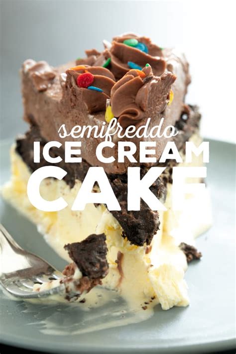 Easy Homemade Ice Cream Cake Semifreddo Vanilla And Chocolate Gluten Free Christmas Recipes