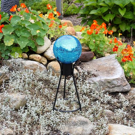 6 Crackle Glass Gazing Globe With Stand In 2022 Gazing Globe