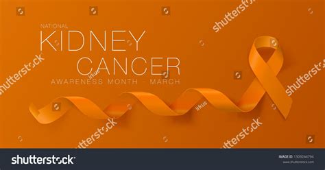 National Kidney Cancer Awareness Month Orange Stock Vector Royalty