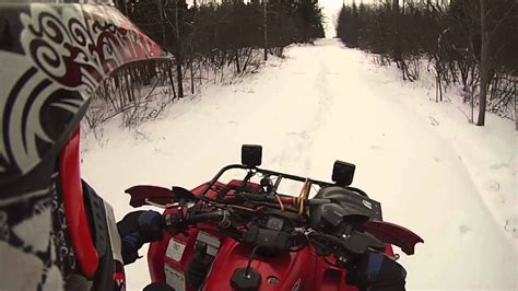 Atv Ride In The Snow Trail Gopro Youtube