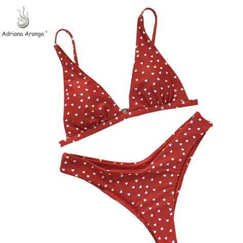 navsegda 2019 conjunto de bikini sexy traje de baño para mujeres rojo bikinis corazón verano