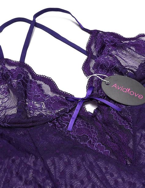 Avidlove Lingerie Sexy Erotic Hot Bodydoll Dress Women Sexy Nightwear See Through Lace Sleepwear