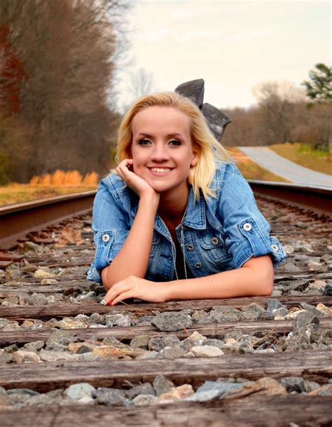 Senior Rail Road Track Picture Photography Spring Senior Pictures