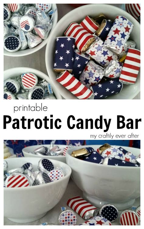 Exclusive for kenarry subscribers, receive the free printable christmas candy bar wrappers by signing up below. Printable Patriotic Candy Labels - My Craftily Ever After