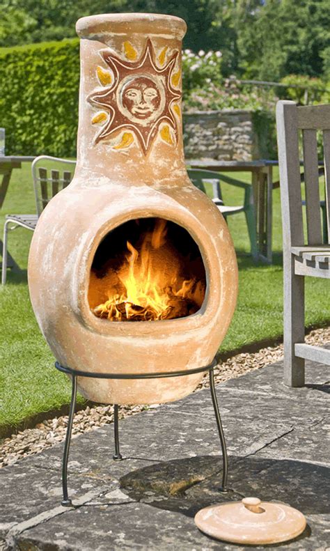 20 Terracotta Chiminea Outdoor Fireplace Homyhomee