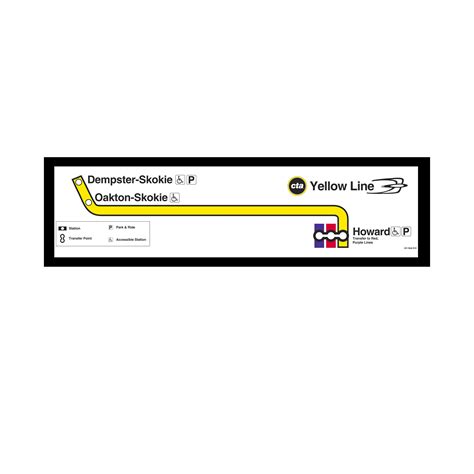 Framed Canvas Cta Yellow Line Map