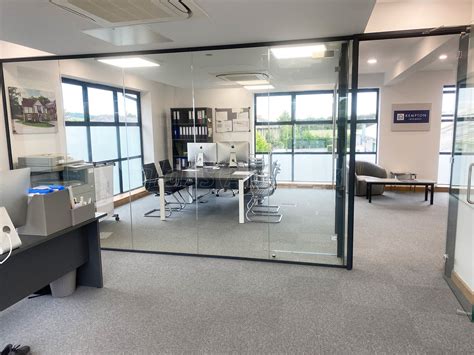 glass partitions at kempton homes westerham kent acoustic glass office partition with black