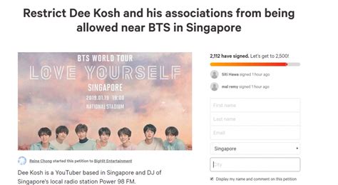 Dec 22, 2018 · xiaxue and dee kosh's expose on fake followers. BTS fans want Singaporean YouTuber Dee Kosh banned from ...