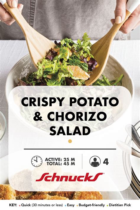 Crispy Potato & Chorizo Salad | Schnucks | Recipe | Chorizo salad, Crispy potatoes, Crispy