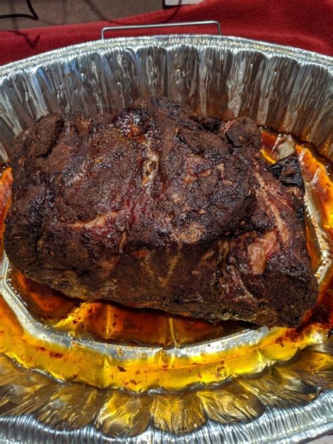 Remove the foil and continue cooking for 1 hour more, basting it with its own juices every 20. Oven Roasted Pork Shoulder | Recipe | Pork shoulder roast ...