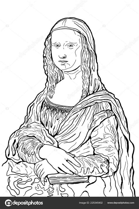 Mona Lisa Coloring Page Free Printable