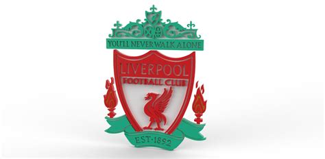 The liverpool badge is based on the city's liver bird, which in the past had been placed inside a shield. liverpool fc emblem 3d obj
