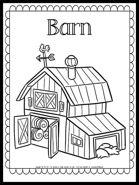Barn Coloring Page Free Homeschool Deals