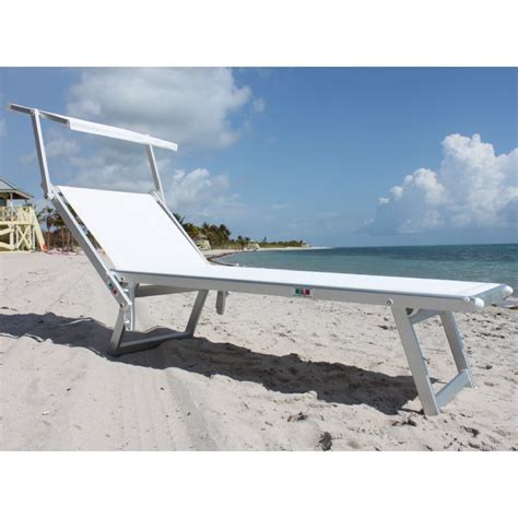 Pool lounge chairs are one set of furniture that allows you to use that outdoor area besides swimming. Nanni Beach Sling Chaise Lounge with Sun Shade Aluminum ...