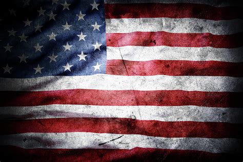 The Grunge American Flag Photograph By Les Cunliffe Pixels