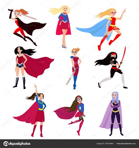 Girls Is Super Heroes Stock Illustration By ©greenpicstudio 197274464