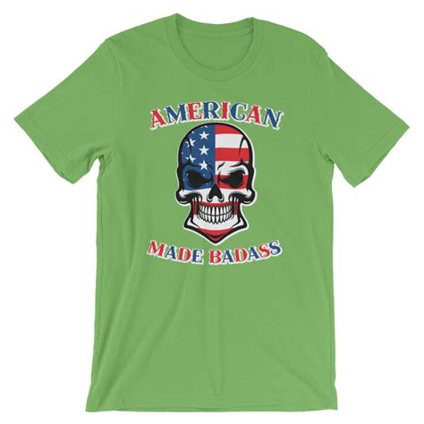 American Made Badass Skull T Shirt Badass American Badass Etsy